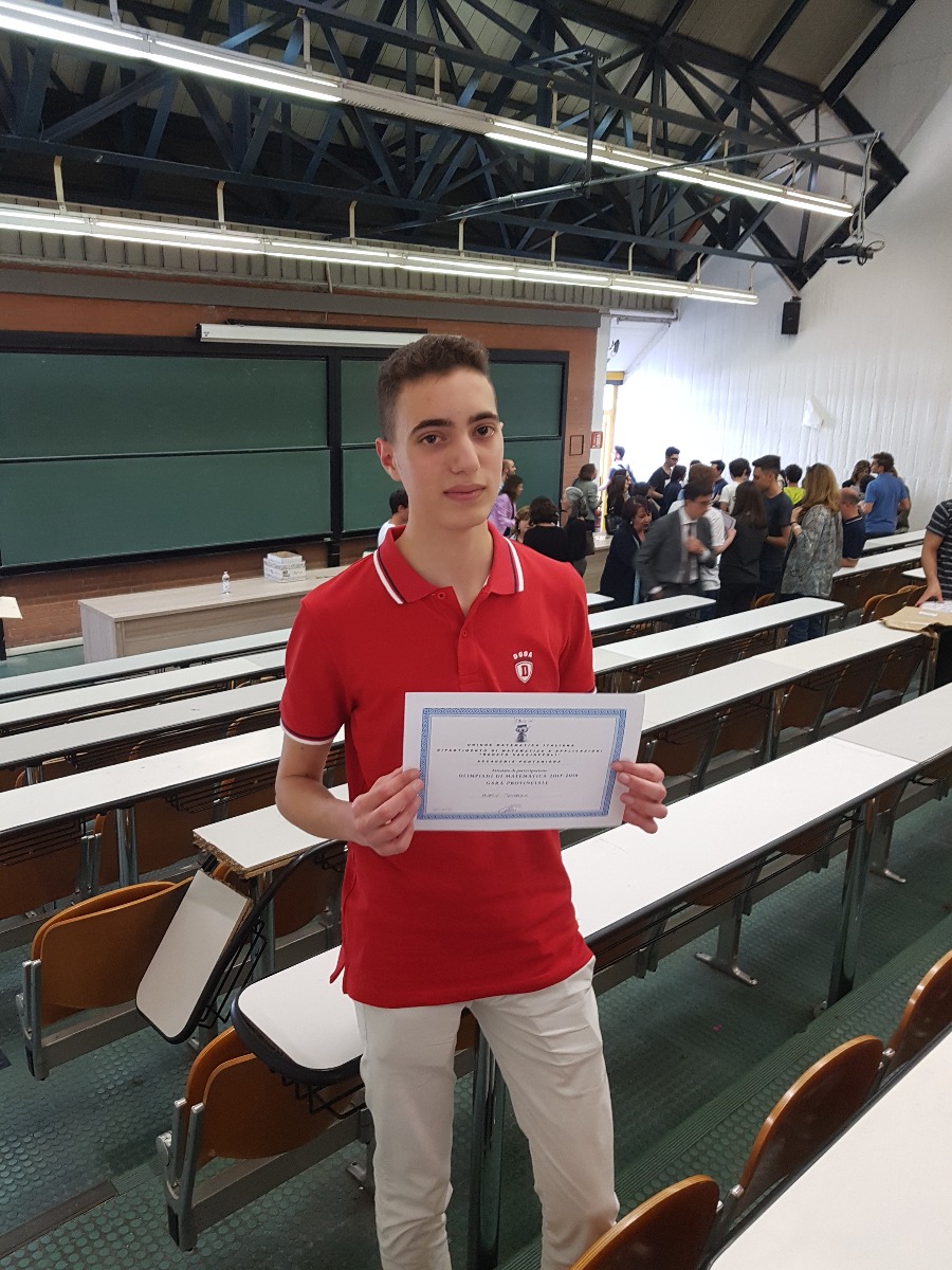 Michele Trinchillo VH graduatoria di merito Olimpiadi della Matematica 2018